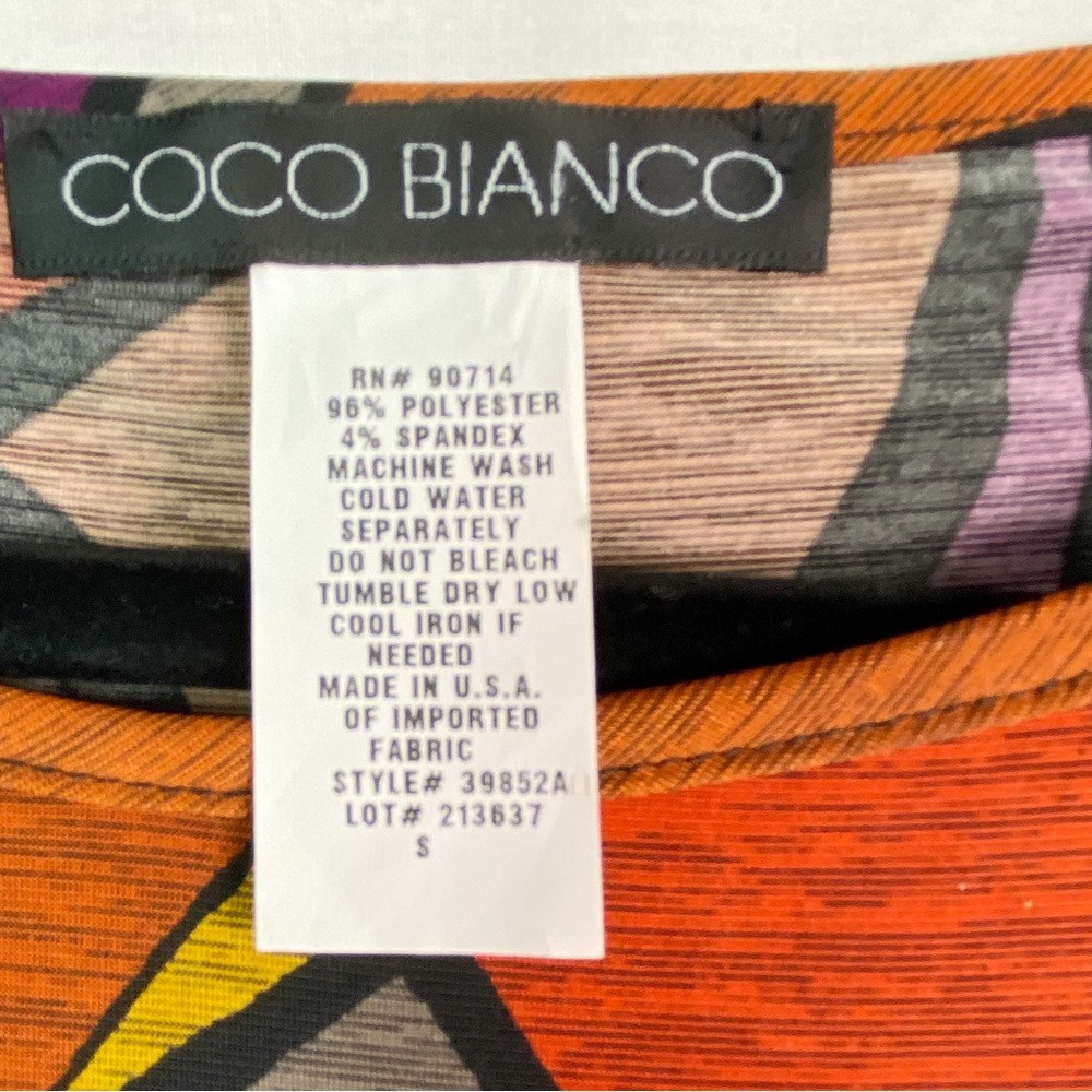 Coco Bianco Psychedelic Abstract Pattern Orange P… - image 3